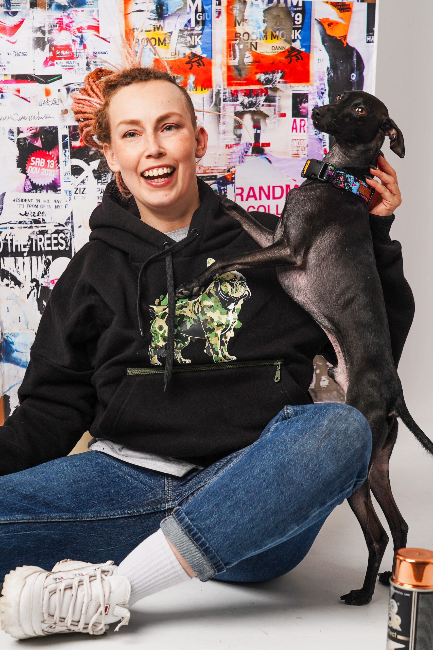 Bluza z buldogiem francuskim moro