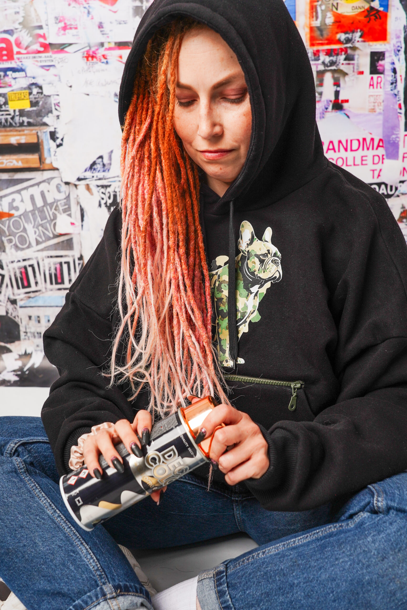 Bluza z buldogiem francuskim moro