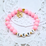 Bransoletka z imieniem psa i złotą łapką