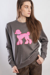Bluza-pudelek-różowy Bluza różowy pudelek