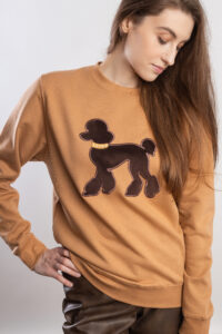Bluza-pudelek-brązowy Bluza brązowy pudelek