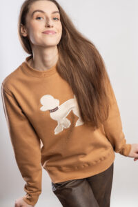 Bluza-pudelek-beżowy Bluza beżowy pudelek