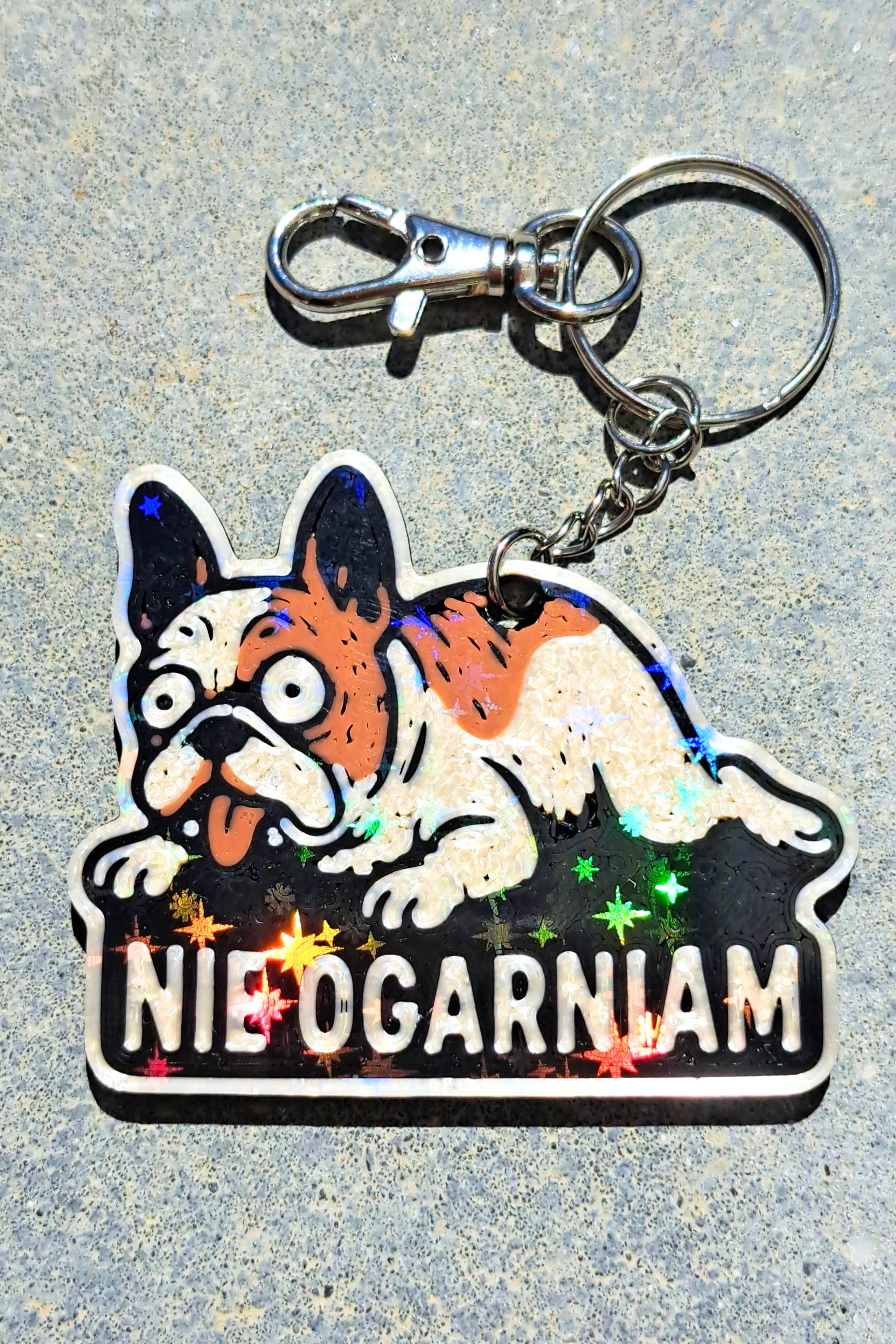 Brelok na klucze buldog francuski