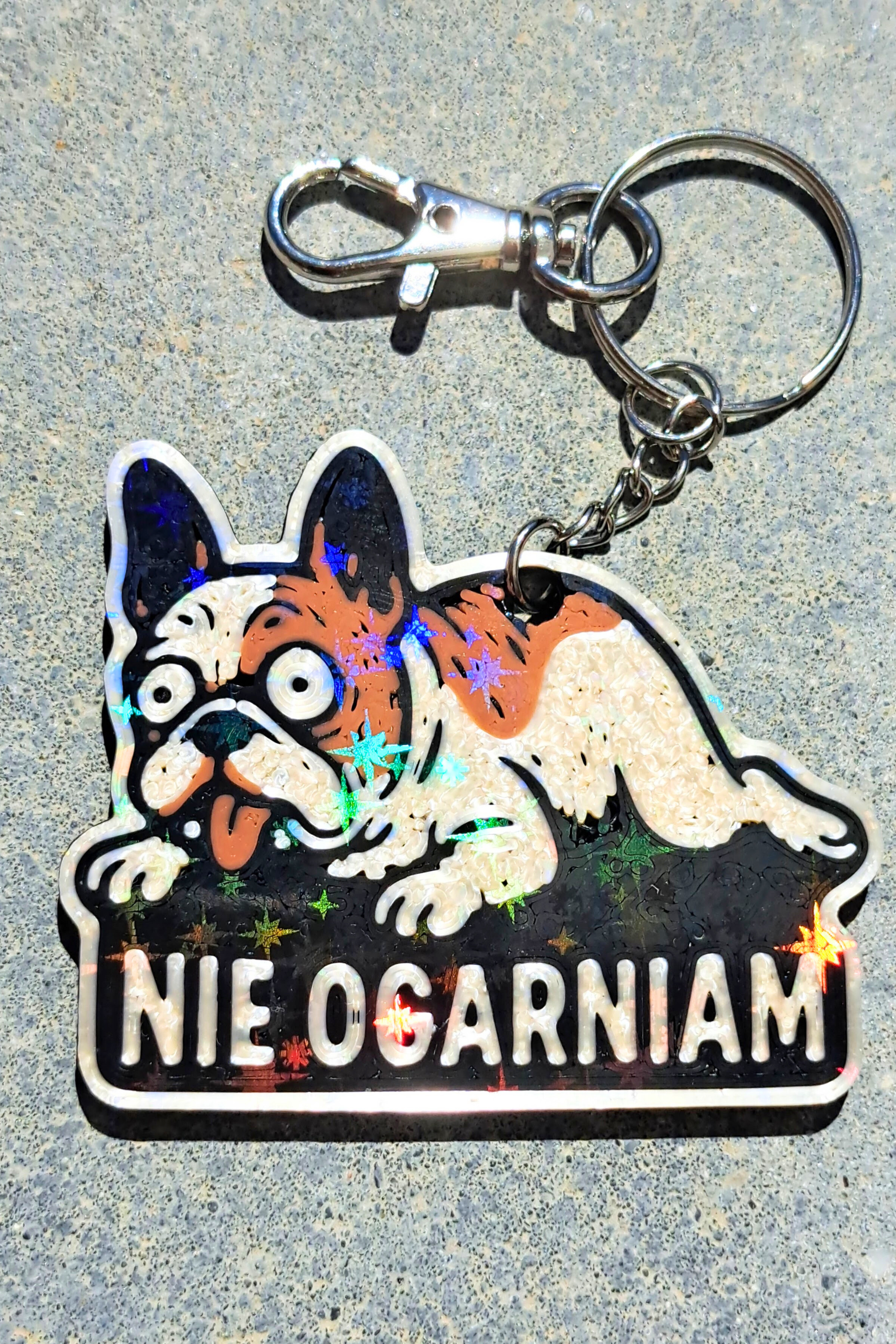 Brelok na klucze buldog francuski