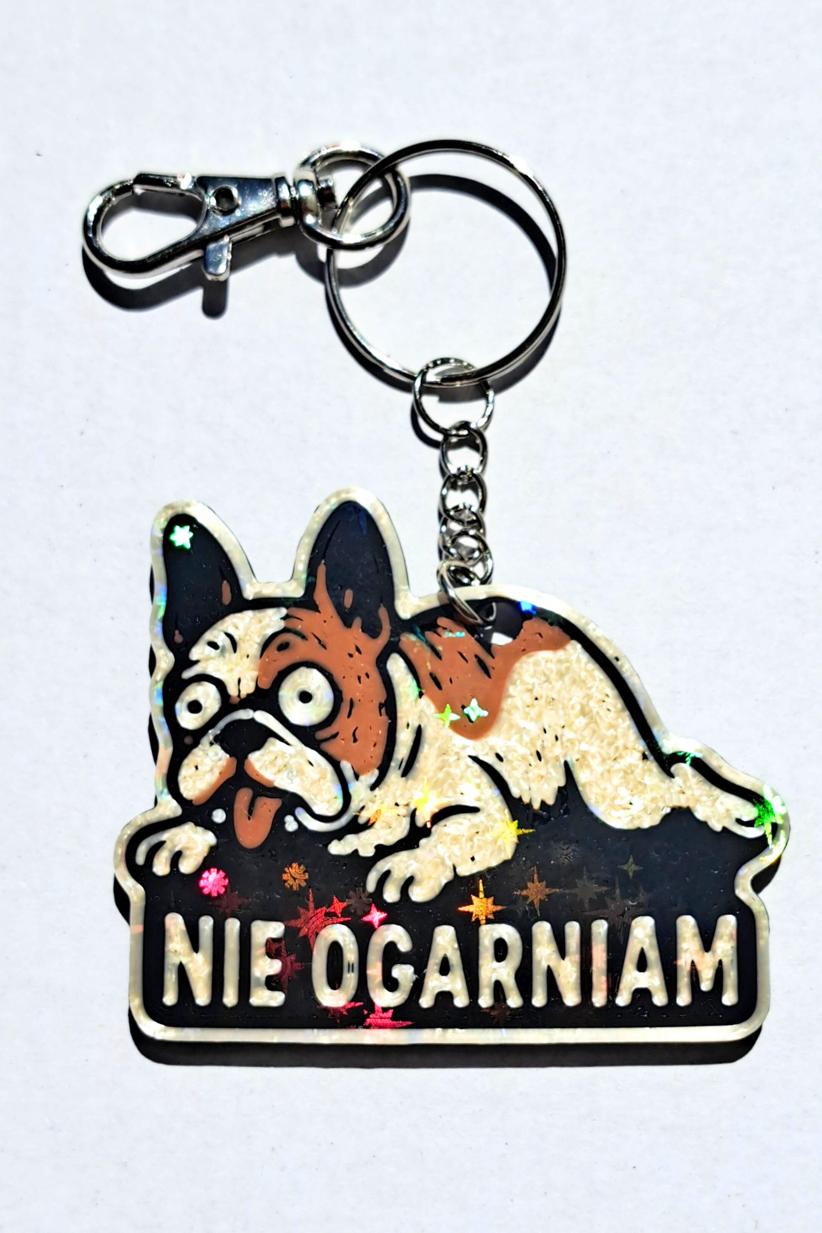 Brelok na klucze buldog francuski