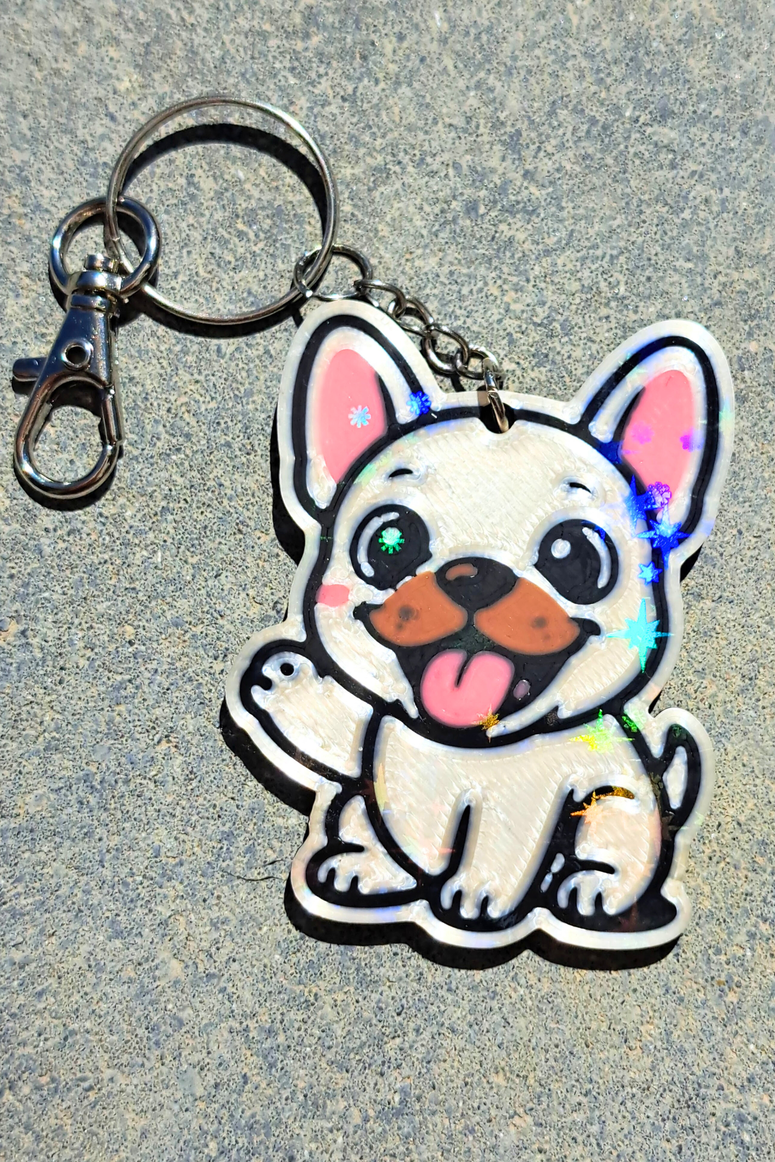 Brelok na klucze buldog francuski