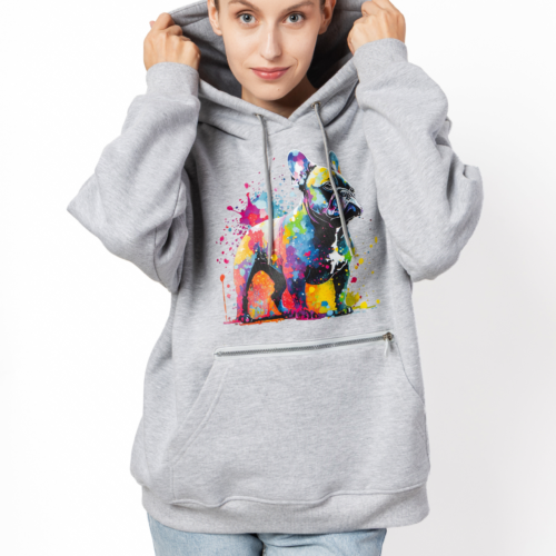 Bluza Buldog w kleksy farby szara