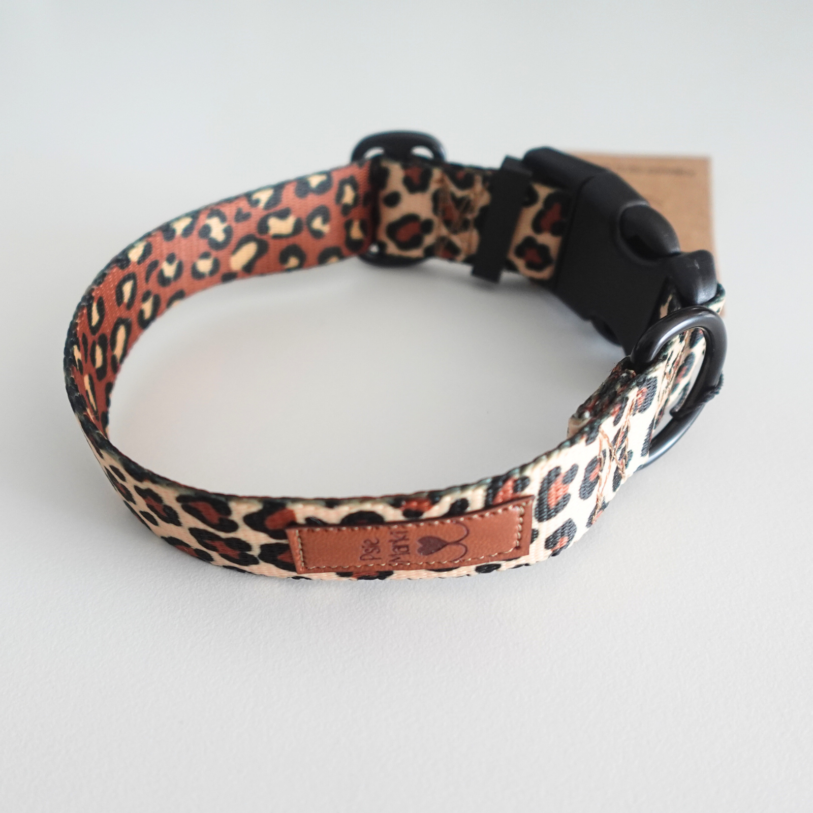 Obroża panterka beż