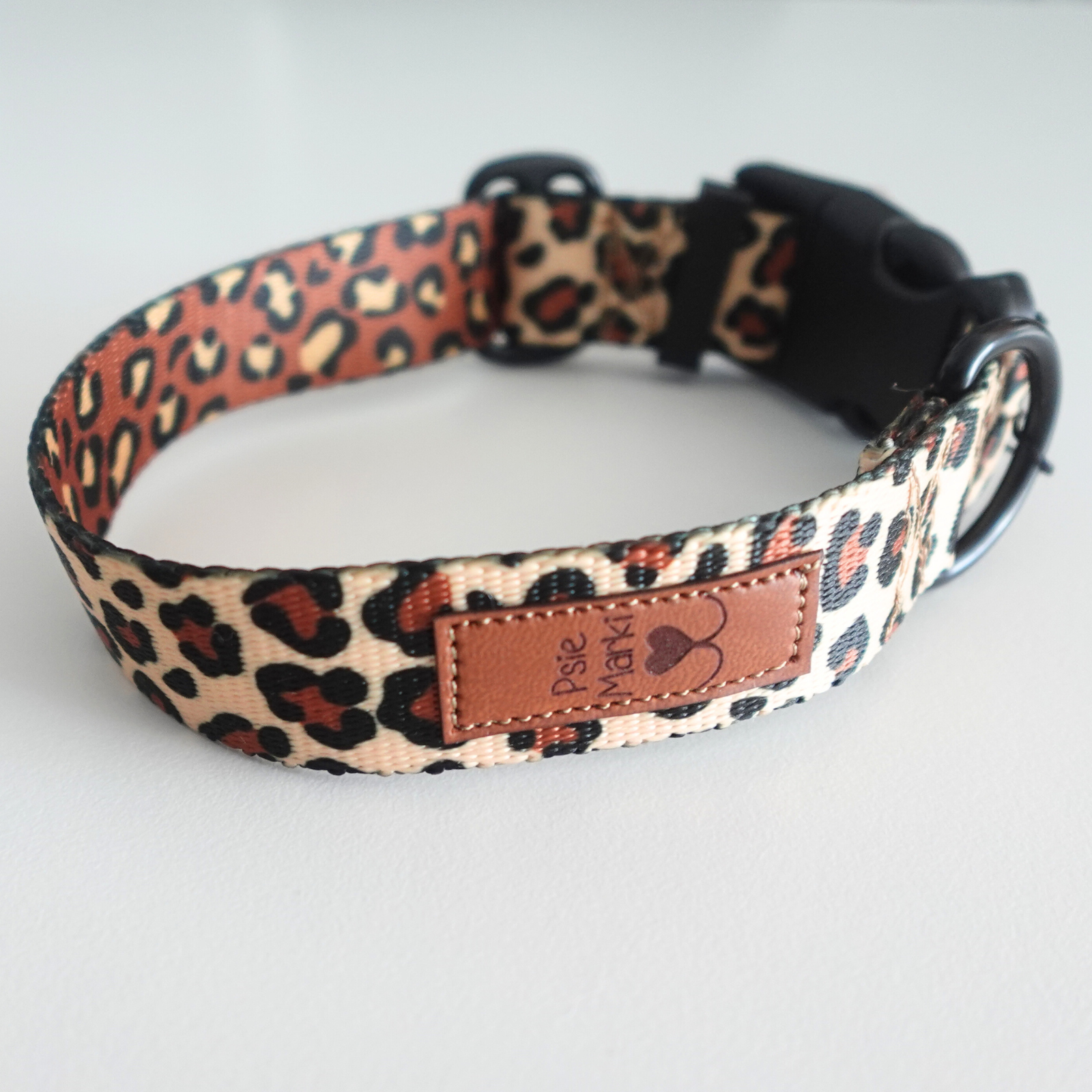 Obroża panterka beż