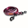 Smycz przepinana w panterkę FUKSJA-RÓŻ