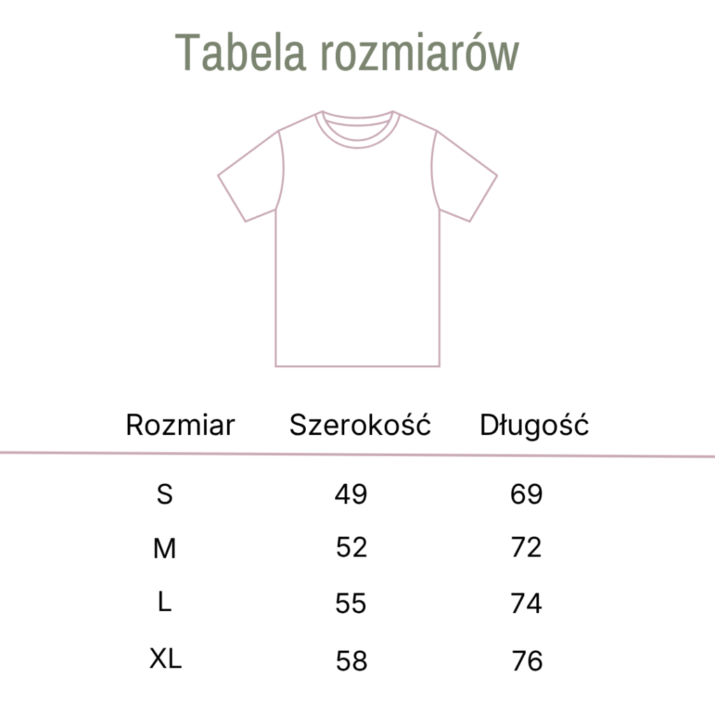 Tabela rozmiarów - koszulki Pieskie Historie